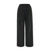 Pantalones Deportivos Casuales de Pierna Ancha de Cintura Alta para Mujer, Estilo Americano Picante, Versátiles, Rectos, Holgados, Adelgazantes, con Cordón, para Otoño