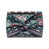 18cm Europeu e Americano Transfronteiriço Estampado Cruz Yoga Esportes Faixa de Cabelo Laço Nó Retrô Castanha Lado Largo Tie Dye Faixa de Cabeça Turbante
