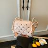Bolso de Concha de Moda Coreana Transfronterizo para Mujer 2026 Verano Nuevo Estilo Bolso de Hombro Moda Pedrería Bordado Acolchado Bolso Cruzado