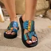 Zapatillas de Malla Transpirable con Punta Redonda de Moda Europea y Americana Talla Grande Suela Suave para Playa para Mujer 36-41 43 45