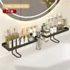 Nuevo Gabinete con Espejo para Lavabo de Casa Estante de Almacenamiento de Grifo Frontal para Baño Estante de Almacenamiento para Fregadero sin Taladro