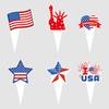Comércio Exterior Transfronteiriço Suprimentos para Festa do Dia da Independência Americana Toppers de Bolo Temáticos Toppers de Cupcake Decoração Formas de Feriado