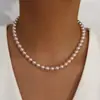 Joias Europeias e Americanas Colar de Pérolas Retrô Corrente de Clavícula Simples e Fashion com Contas Estilo Pequeno Chanel Colares de Alta Qualidade