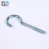 Gancho de Signo de Interrogación de Acero al Carbono de Alta Dureza, Tornillo Gancho para Lámpara de Cabeza Redonda Resistente al Desgaste, Tornillo Autorroscante Curvo