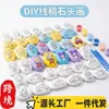 Dropshipping Transfronterizo Dibujo Lineal Blanco Pintura sobre Piedra Kit de Materiales Semiacabados Navidad Niños Pintura DIY Artesanía con Guijarros