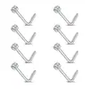 Varilla Recta de Titanio F136 Varilla L Varilla S Nariz de Zirconia Clavo para Nariz Joyería para Piercings de Aleación de Titanio G23 Pendientes Joyería para Nariz Joyería al por Mayor