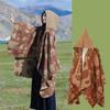Fotografía de viajes de otoño e invierno estilo étnico chal bufanda con capucha de pastizal capa capa exterior de Yunnan para mujer en stock al por mayor