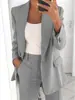 Primavera y Otoño 2026 Estilo Nuevo Moda Europea y Americana Color Sólido Ajuste Delgado Cárdigan Chaqueta Traje de Temperamento Conjunto de Traje para Mujer