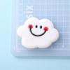 Pegatinas de goma suave con dibujos de nubes blancas y arcoíris para nevera, accesorios para hacer tú mismo, adornos de PVC para zapatos con agujeros para la cabeza.
