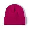 Chapéu Flip Moda Minimalista Europeu e Americano Atacado Estudante Joker Camada Dupla Quente Frio Chapéu de Lã Masculino Chapéu de Tricô Feminino