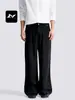 Pantalones Casuales de Lino Holgados Estilo Americano Old Money para Hombres y Mujeres, Pantalones Rectos Finos de Doble Pliegue con Caída