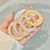 Diadema Trenza de Burbujas de Bola Retro, Cordón para Teléfono, Goma para el Cabello para Mujer 2025 Nuevo Artefacto de Cola de Caballo de Alta Gama, Accesorio para el Cabello
