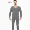 Ropa interior térmica fina para hombre de mediana edad, cuello en V, otoño e invierno, comercio exterior, mallas largas ajustadas, traje fino elástico para jóvenes