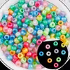 Atacado 6x 9mm Contas Plásticas Coloridas com Furo Grande 100 PEÇAS Acessórios para Joias Pulseira Colar DIY Contas Soltas