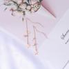 Plata S925 2019 Estrella Línea Tremella Pendiente Stud Simple Estilo Coreano Celebridad de Internet para Cara Redonda Pendientes