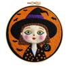 Ins Venta Caliente Halloween Fantasma Calabaza Decoración de Fieltro Colgante para Niños Dibujos Animados Poke Fieltro de Lana Agujado Bordado a Mano Poke
