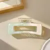 Pinza Estilo Coreano Xia Weiyi de Color Contrastante para Mujer, Moda de Gama Alta, Pinza Tiburón de Empalme, Pinza Grande para el Cabello para Bañarse y Parte Posterior de la Cabeza