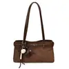 Bolso de Hombro Simple de Gran Capacidad para Viajes Cotidianos Bolso de Mano Versátil Casual Retro Sentido del Diseño de Moda Popular Bolso de Axila para Mujeres