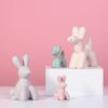 Adornos nórdicos sencillos de cerámica para cachorros y conejos, decoraciones suaves y creativas para el hogar y la sala de estar, regalos de boda.
