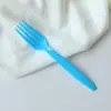 Faca, Garfo e Colher Descartáveis Transfronteiriços Cor em estoque Garfo de Plástico Utensílios de Mesa para Festa Garfo de Casamento Suprimentos de Decoração para Festa