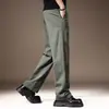 Calça Casual de Sarja Lyocell de Alta Qualidade, Estilo Americano Workwear para Homens, Nova Coleção Primavera/Verão, Calça Reta Larga Solta Versátil para Homens