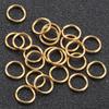 Acero Inoxidable Anillo Plano Pulsera Collar Anillo Abierto DIY Joyería Anillo Colgante Accesorios Chapado en Oro Real Anillo Individual Anillo O Anillo Conector