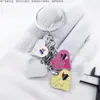 Colgante Llavero Personalizado, Llavero de Metal a la Moda, Hecho a Medida, Llavero de Aleación en Forma de Corazón con Goteo de Aceite