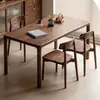 Mesa de jantar moderna em madeira maciça na cor nogueira preta, retangular, luxo leve, design minimalista, fácil de montar e desmontar, adequada para uso doméstico como mesa de centro, mesa de jantar ou escrivaninha de madeira