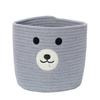 Cesta de armazenamento redonda feita à mão com desenho de urso, acabamento de mesa, cesta de armazenamento em estoque, geração 1451