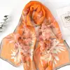 Lenço Feminino, Xale Leve com Estampa, Xale Floral da Moda para Proteção Solar, Macio, Liso, Leve e Confortável Lenço de Gaze