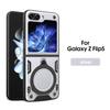 Adecuado para Funda de Teléfono Samsung Z Flip7/6 con Soporte Magnético Plegable Z Flip5/4 y Cubierta Protectora Anticaídas