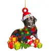 Colgante de Navidad Acrílico para Perro Nuevo Transfronterizo Adornos de Navidad Decoración del Hogar Juego de Colgantes para Árbol de Navidad