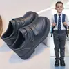 Zapatos para Niños, Zapatos Casuales Negros de Cuero, Tenis Escolares Blancos Suaves para Niños Medianos y Grandes, Tenis de Caña Baja para Niñas de Cuero Genuino
