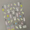 Adesivos Vazados de Coelho Retrô Vários Estilos Disponíveis Morango 3D Coelho da Páscoa Adesivos para Unhas DIY Estilo CA