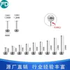 Aretes de Aleación de Titanio F136 Fondo Plano Joyería Barra Base Redonda G23 Uña Labial Diente Interno Perforación Reemplazo Accesorios de Joyería