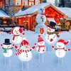 Logotipo de gramado de homem de gengibre de Natal colorido decoração de gramado e jardim conjunto de várias peças bolo de gengibre festa cartão de jardim estaca