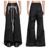 Calça Casual Wide Leg para Homens de Comércio Transfronteiriço, Calça Cargo Tendência com Cordão, Modelagem Solta, Comprimento Longo, Calça Esportiva Longa Tendência Outono e Inverno
