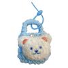 Porta-moedas Chaveiro Pingente Urso de Pelúcia Fofo Bolsa Criativa para Fone de Ouvido Mini Bolsa de Armazenamento Pequeno Presente