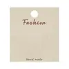 Tarjeta de Papel para Empaque de Pinza de Pato Hecha a Mano, Papel Vainilla Accesorios de Moda Cuadrado 6.3cm Tarjeta de Papel Blanco para Pinzas de Cabello