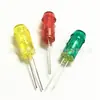 Tampa de lâmpada LED vermelha, amarela e verde 5mm Tampa de lâmpada LED Tampa de lâmpada de aeronave 3mm Tampa de lâmpada indicadora de PC Tampa plástica com lâmpada para soquete de lâmpada