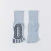 Calcetines de yoga de cinco dedos para mujer, calcetines antideslizantes profesionales para Pilates, calcetines de entrenamiento para otoño e invierno, deportes de interior y fitness, calcetines de dedos separados