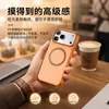 Adecuado para funda de teléfono móvil Iphone18Promax, Succión Magnética con Sensación de Piel, Funda Protectora Anticaídas Mate Galvanizada Apple 17