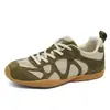 Zapatillas de Entrenamiento Alemanas de Moda Color Bloque Estilo Coreano 2026 Otoño Cómodas Planas de Viaje con Cordones Patchwork Deportivas Casuales para Mujer