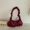 Bolso de hombro de nicho transfronterizo Otoño 2026 con lazo plisado, Bolso tipo dumpling de moda