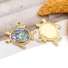 Aço Inoxidável Colorido Concha Strass Caranguejo Pérola Imitação Estrela do Mar Artesanal DIY Colar Brincos Pingente de Chave Acessórios de Joias