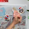 Ímã de geladeira de guaxinim com chapéu de Natal transfronteiriço, design visual criativo de quebra de parede, decoração festiva de cozinha e quadro de mensagens