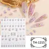 Zhengxiang red social venta caliente amor pegatinas de uñas al por mayor DIY libro rojo flores San Valentín pegatinas de uñas personalizadas OEM