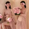 Tema Estúdio Fotográfico Novo Retrô Novo Estilo Chinês Vestido Amassado com uma Vibe Descolada para Sessão de Fotos da Barriga de Grávidas