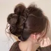 Presilha de cabelo de pelúcia em formato de peixe para outono e inverno para mulheres, luxo leve e toque de alta qualidade, tamanho grande para cabelos grossos, acessório de cabelo versátil tipo pinça de tubarão
