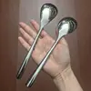 Cuchara Creativa de Acero Inoxidable Huevo Yuan Cuchara de Mesa Vajilla para Comer en Casa Cuchara de Mesa para Restaurante Cuchara de Mesa con Cola Inclinada Engrosada